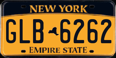 NY license plate GLB6262