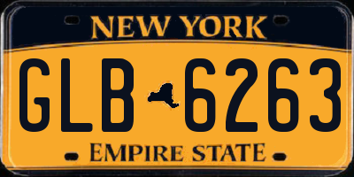 NY license plate GLB6263