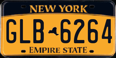 NY license plate GLB6264