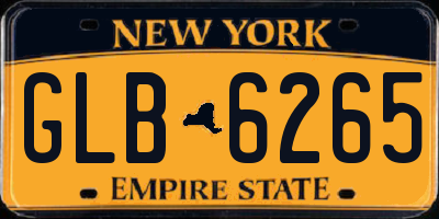 NY license plate GLB6265