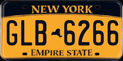NY license plate GLB6266