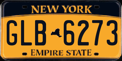 NY license plate GLB6273