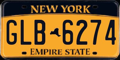 NY license plate GLB6274