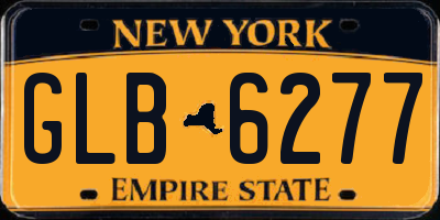 NY license plate GLB6277