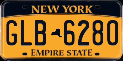 NY license plate GLB6280