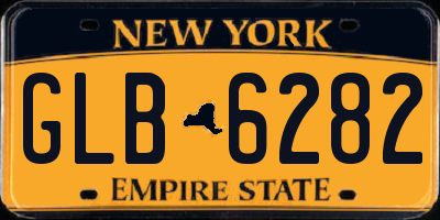 NY license plate GLB6282