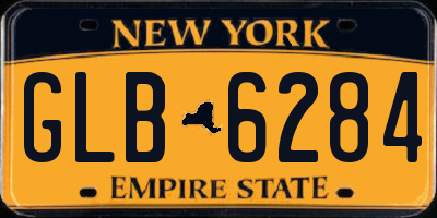 NY license plate GLB6284