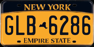 NY license plate GLB6286