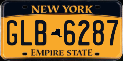 NY license plate GLB6287