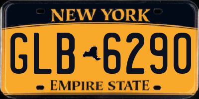 NY license plate GLB6290