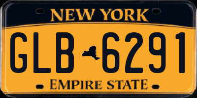 NY license plate GLB6291