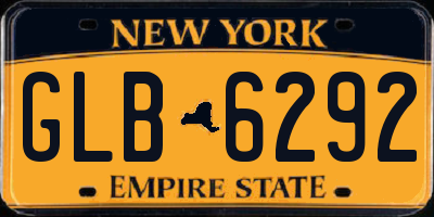 NY license plate GLB6292