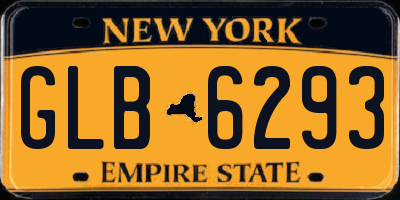 NY license plate GLB6293
