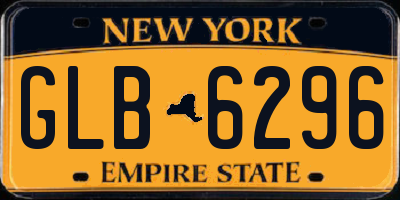 NY license plate GLB6296