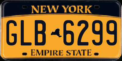 NY license plate GLB6299