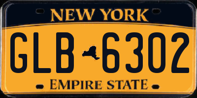 NY license plate GLB6302