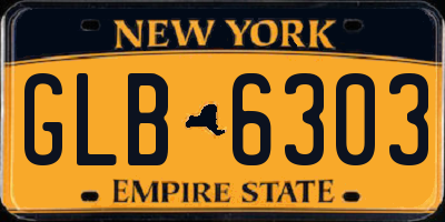 NY license plate GLB6303