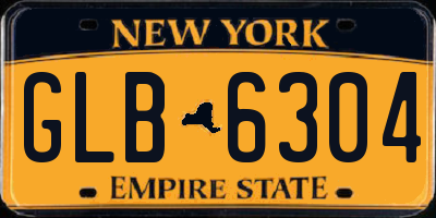 NY license plate GLB6304