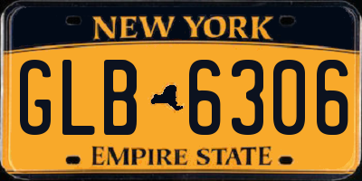 NY license plate GLB6306