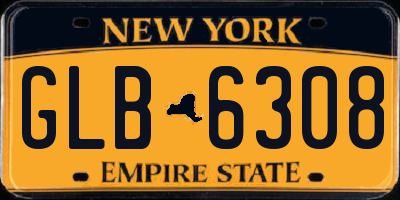 NY license plate GLB6308
