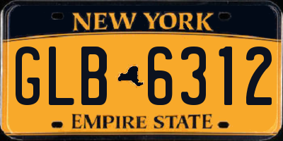 NY license plate GLB6312