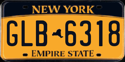 NY license plate GLB6318