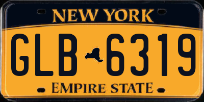 NY license plate GLB6319