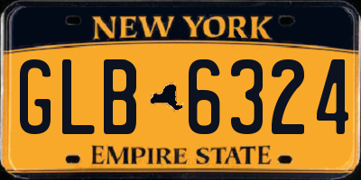 NY license plate GLB6324