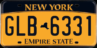 NY license plate GLB6331