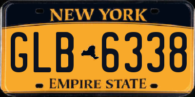 NY license plate GLB6338