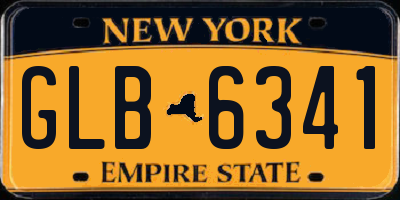 NY license plate GLB6341