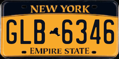 NY license plate GLB6346