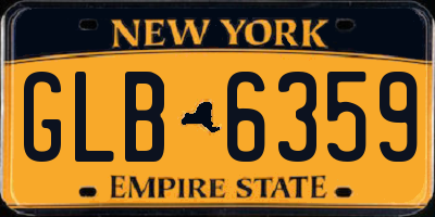 NY license plate GLB6359