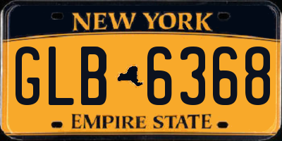 NY license plate GLB6368
