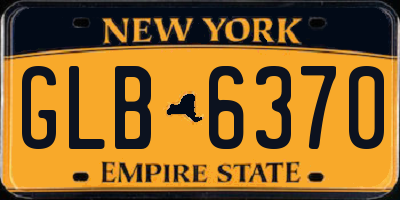 NY license plate GLB6370