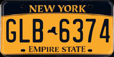NY license plate GLB6374