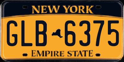 NY license plate GLB6375