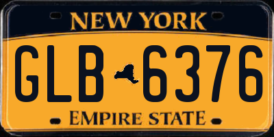 NY license plate GLB6376