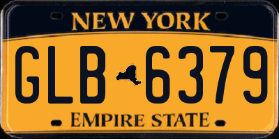 NY license plate GLB6379