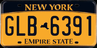 NY license plate GLB6391