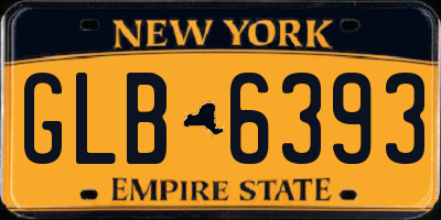 NY license plate GLB6393