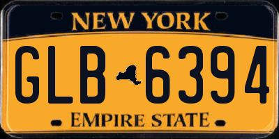 NY license plate GLB6394