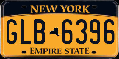 NY license plate GLB6396
