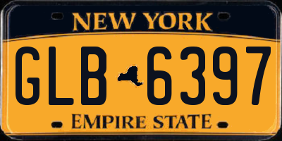 NY license plate GLB6397