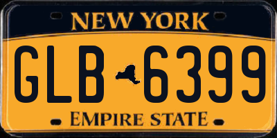 NY license plate GLB6399