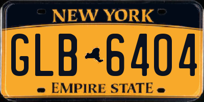 NY license plate GLB6404