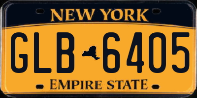 NY license plate GLB6405