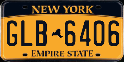 NY license plate GLB6406
