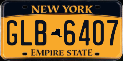NY license plate GLB6407
