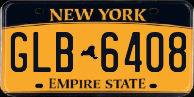 NY license plate GLB6408